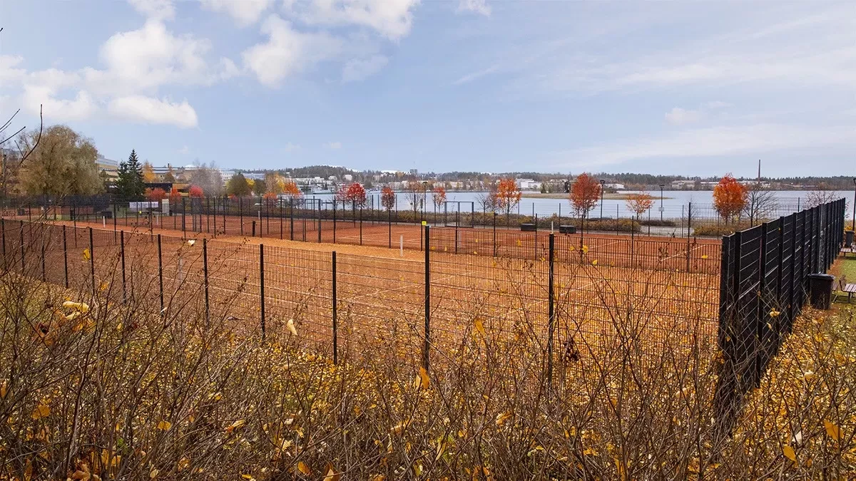 Artificial grass court fencing and installation